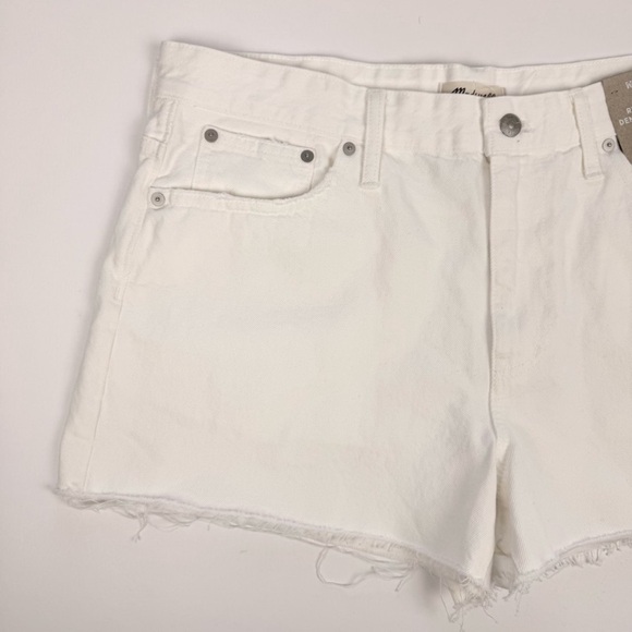 Madewell Relaxed White Denim Shorts High Waist Size 32 - Picture 12 of 16